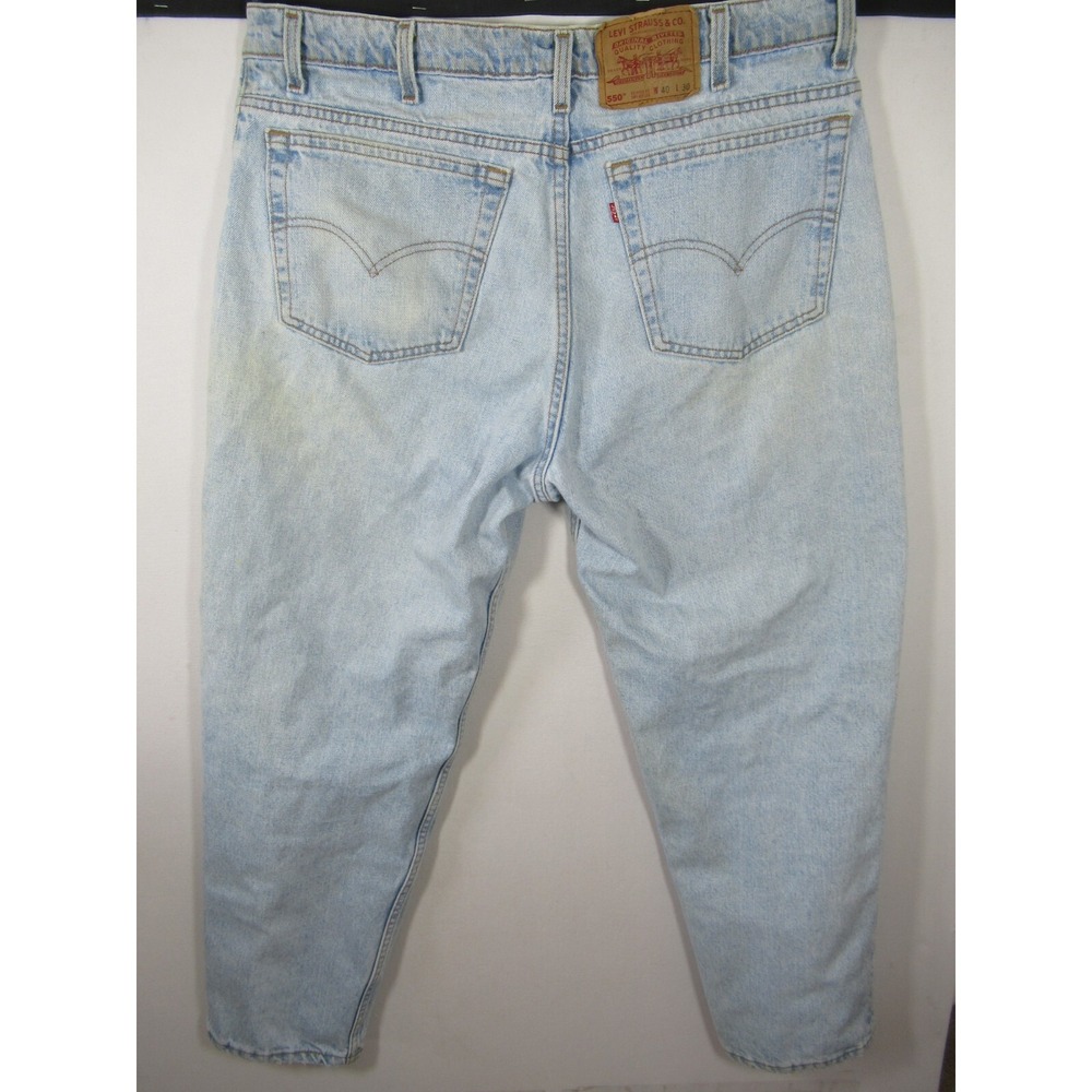 Vtg Levi's 550 Orange Tab Jeans Men 40x30 ACTUAL 38x30 Relaxed Fit Tapered Light